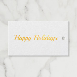 joyeuses fêtes simple minimale étiquette cadeau en