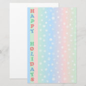 Joyeuses fêtes Snowflakes papeterie (Devant / Derrière)