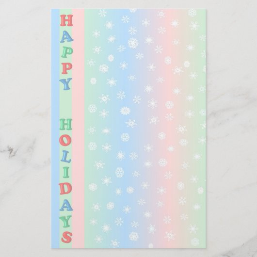 Joyeuses fêtes Snowflakes papeterie (Devant)