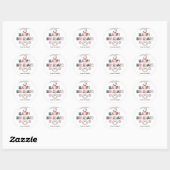 Joyeuses fêtes | Sticker rond sourire (Feuille)