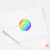 Joyeuses fêtes Stickers Arc-en-ciel Gradient (Enveloppe)