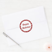 Joyeuses fêtes Stickers Motif Red Snowflake (Enveloppe)