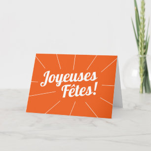 Joyeuses Fêtes sur carte de vœux française