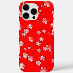 Joyeuses Fleurs 3 - Rouge - Jolie Fille Coque -