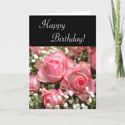 Joyeuses fleurs d'anniversaire | Carte verticale (Devant)
