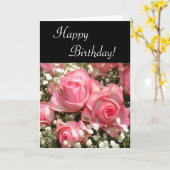 Joyeuses fleurs d'anniversaire | Carte verticale (Fleur jaune)