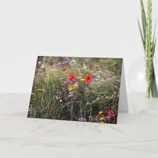 Joyeuses fleurs de carte d'anniversaire (Devant)