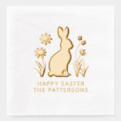 Joyeuses fleurs de printemps de lapin de Pâques pe (Recto)