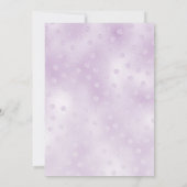 Joyeuses fleurs violettes Invitation de fête d'ann (Dos)