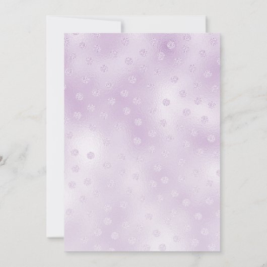 Joyeuses fleurs violettes Invitation de fête d'ann (Dos)