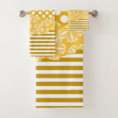 Joyeuses Grandes Polka Florale Dot Couché Jaune (En situation)