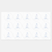 "Joyeuses larmes" Étiquettes modernes pour les tis (Feuille)