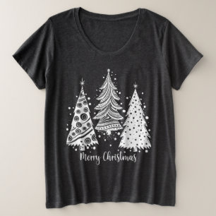 Joyeuses lettres de Noël avec les arbres de Noël
