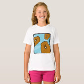 Joyeuses marmottes avec T-shirt souriant (Devant entier)