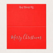 Joyeuses Mini cartes de Noël personnalisez la note (Outside Unfolded)