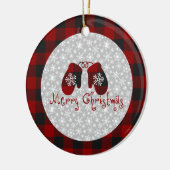 Joyeuses mitaines de Noël Ornement en céramique (Gauche)