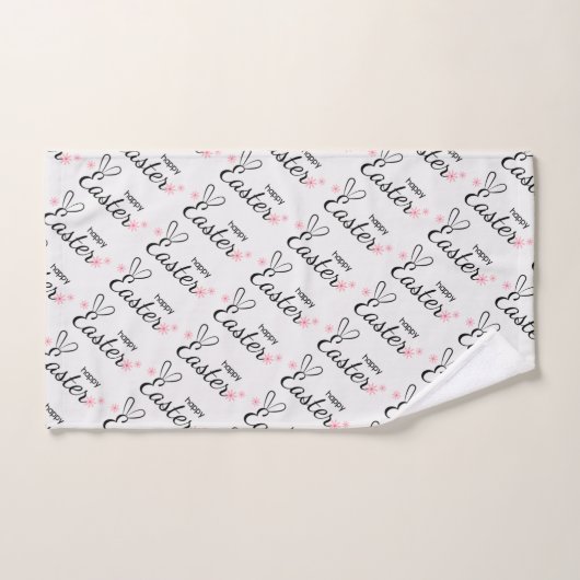 Joyeuses Oreilles de lapin de Pâques (Serviette à main)