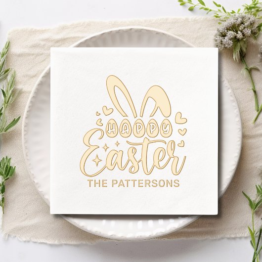 Joyeuses Oreilles de lapin de Pâques Nom personnal