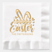 Joyeuses Oreilles de lapin de Pâques Nom personnal (Recto)