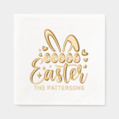Joyeuses Oreilles de lapin de Pâques Nom personnal (Recto)