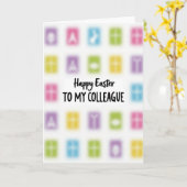 Joyeuses Pâques à ma collègue carte (Fleur jaune)