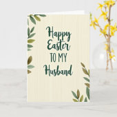 Joyeuses Pâques à mon mari Carte (Fleur jaune)