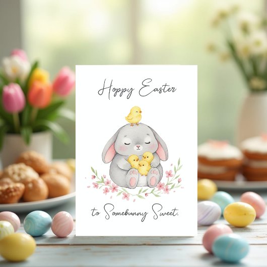 Joyeuses Pâques à Somebunny Sweet Carte de Pâques