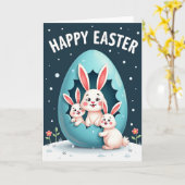 Joyeuses Pâques Amis Carte Mignonne (Fleur jaune)