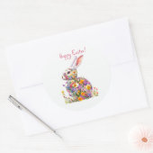 Joyeuses Pâques Autocollant Rond Classique (Enveloppe)