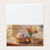 Joyeuses Pâques avec œufs colorés et tulipes (Outside Unfolded)