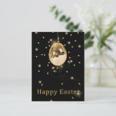 Joyeuses Pâques Boule à Facettes Dorée Carte de Vœ (Debout devant)