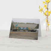 "Joyeuses Pâques Boxcar" Carte de Pâques (Fleur jaune)