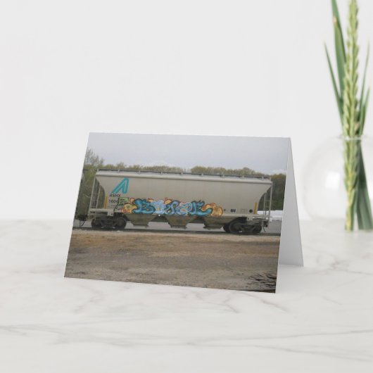 "Joyeuses Pâques Boxcar" Carte de Pâques (Devant)