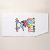 Joyeuses Pâques Bruh Lapin Dab Lapin Danse Garçons (Serviette de bain)