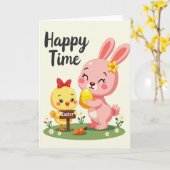 Joyeuses Pâques Carte de Vœux (Fleur jaune)
