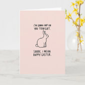Joyeuses Pâques Carte Drôle de Lapin (Fleur jaune)