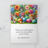 Joyeuses Pâques Chats Mignons Vacances Cartes de V (Intérieur)