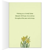 Joyeuses Pâques de notre maison Aquarelle Daffodil (Intérieur (Droit))