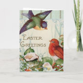 Joyeuses Pâques image vintage de carte de Pâques (Dos)