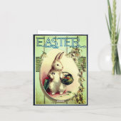 Joyeuses Pâques image vintage de carte de Pâques (Dos)