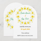 Joyeuses Pâques. Invitation (Devant / Derrière)