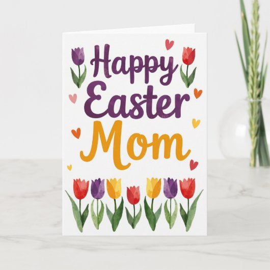 Joyeuses Pâques Maman Carte de Printemps (Devant)