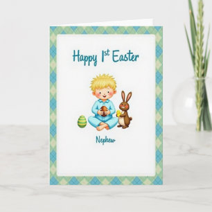 Joyeuses Pâques Neveu Première Carte