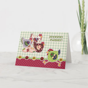 Joyeuses Pâques. PaasKaart in het Frans Feestdagen Kaart