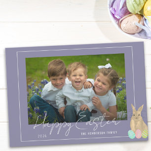 Joyeuses Pâques Photo de Lapin Mignon Carte de Vœu