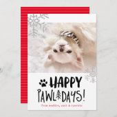 Joyeuses Pawlidays | Carte de vœux de vacances ave (Devant / Derrière)