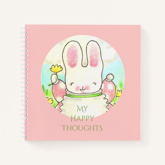 Joyeuses pensées Rabbit Spiral Carnet (Devant)
