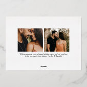 Joyeuses photos de vacances avec texte or élégant (Verso)