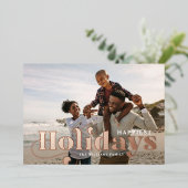 Joyeuses photos de vacances avec texte Rose élégan (Debout devant)