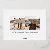 Joyeuses photos de vacances avec texte Rose élégan (Verso)